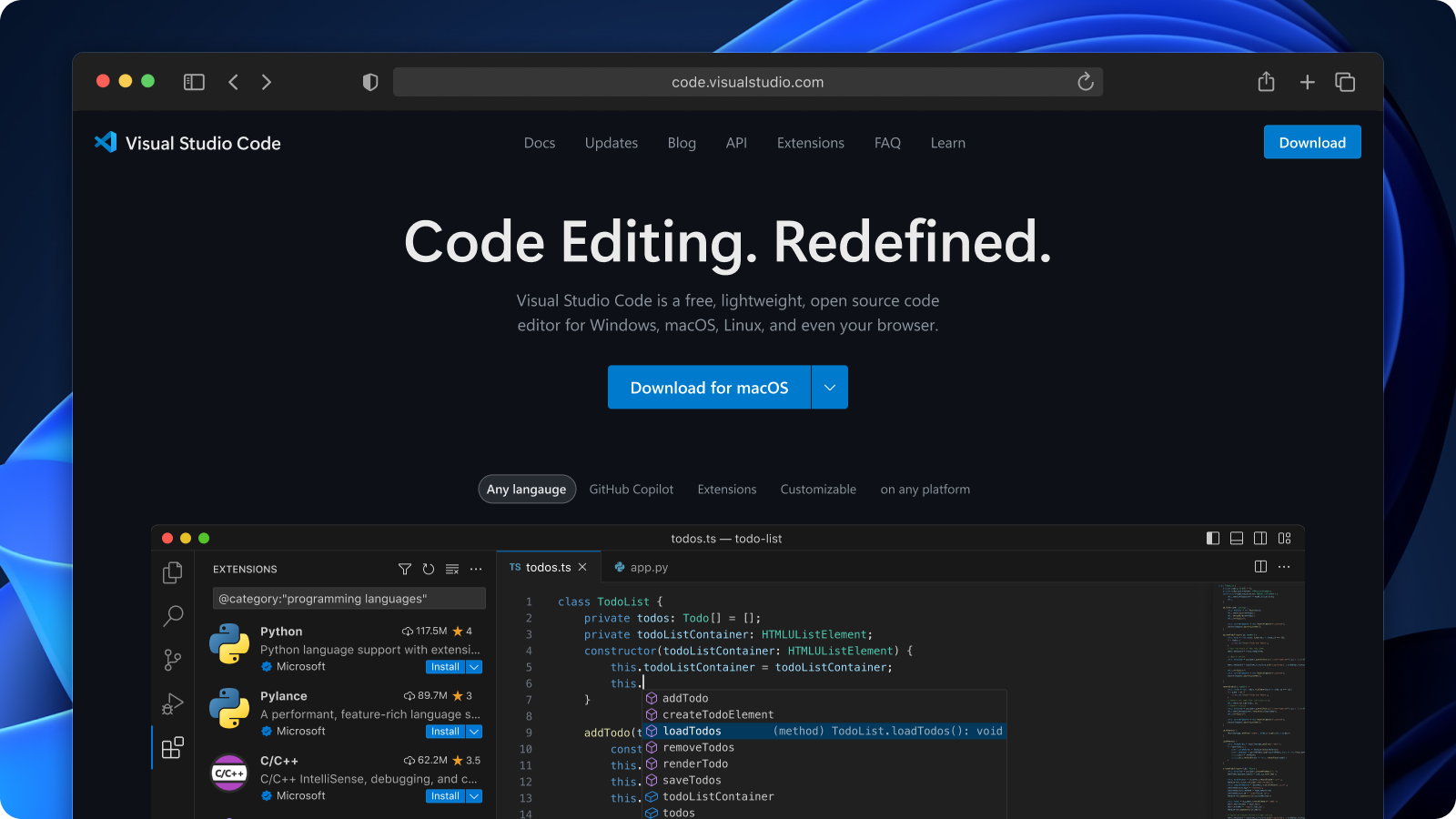 VS Code Website